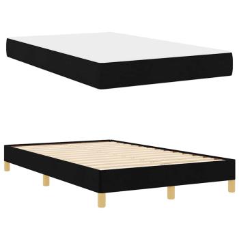 Boxspringbett Schwarz, Braun 120 x 200 cm Stoff, Ingenieurholz