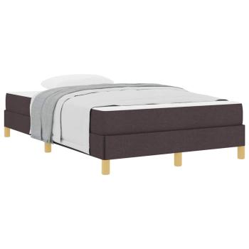 Boxspringbett Braun 120 x 200 cm Stoff, Ingenieurholz