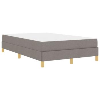 Boxspringbett Taupe, Braun 120 x 200 cm Stoff, Ingenieurholz