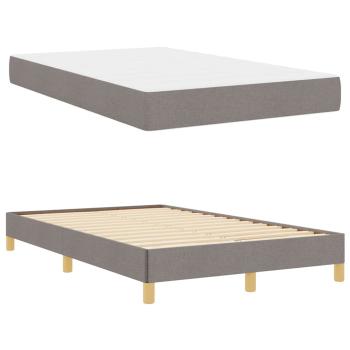 Boxspringbett Taupe, Braun 120 x 200 cm Stoff, Ingenieurholz