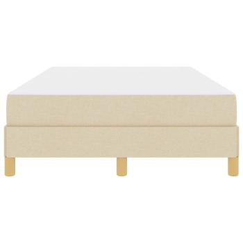 Boxspringbett Creme, Braun 120 x 200 cm Stoff, Ingenieurholz