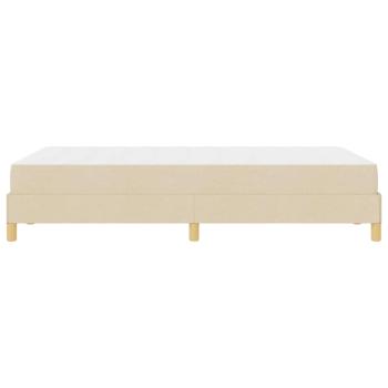 Boxspringbett Creme, Braun 120 x 200 cm Stoff, Ingenieurholz