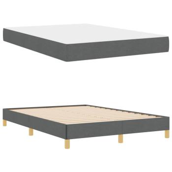 Boxspringbett Taupe, Braun 140 x 190 cm Stoff, Ingenieurholz