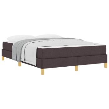 Boxspringbett Braun 140 x 190 cm Stoff, Ingenieurholz