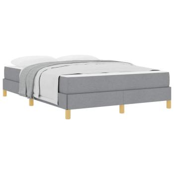 Boxspringbett Taupe, Braun 140 x 200 cm Stoff, Ingenieurholz
