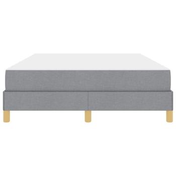 Boxspringbett Taupe, Braun 140 x 200 cm Stoff, Ingenieurholz