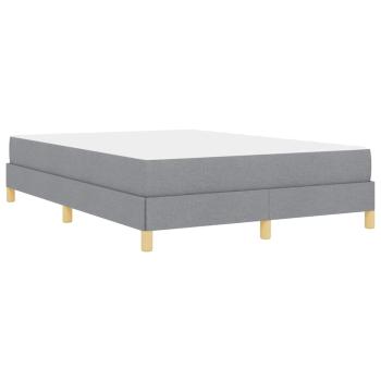Boxspringbett Taupe, Braun 140 x 200 cm Stoff, Ingenieurholz