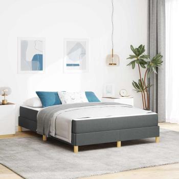 ARDEBO.de - Boxspringbett Taupe, Braun 140 x 200 cm Stoff, Ingenieurholz
