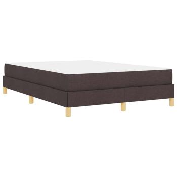 Boxspringbett Braun 140 x 200 cm Stoff, Ingenieurholz