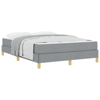 Boxspringbett Taupe, Braun 160 x 200 cm Stoff, Ingenieurholz