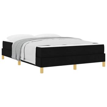 Boxspringbett Schwarz, Braun 160 x 200 cm Stoff, Ingenieurholz