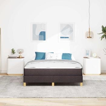 Boxspringbett Braun 160 x 200 cm Stoff, Ingenieurholz