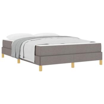 Boxspringbett Taupe, Braun 160 x 200 cm Stoff, Ingenieurholz