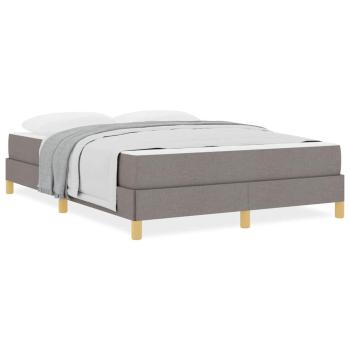 Boxspringbett Taupe, Braun 160 x 200 cm Stoff, Ingenieurholz