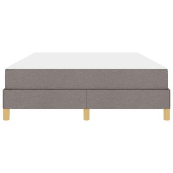 Boxspringbett Taupe, Braun 160 x 200 cm Stoff, Ingenieurholz