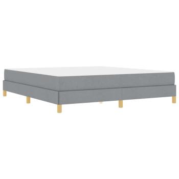Boxspringbett Taupe, Braun 180 x 200 cm Stoff, Ingenieurholz