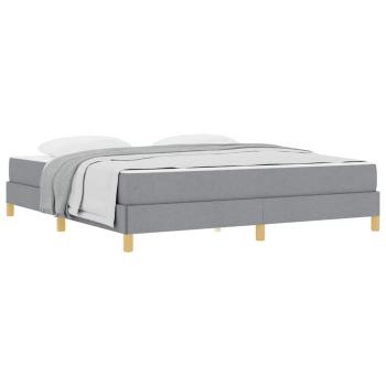 Boxspringbett Taupe, Braun 180 x 200 cm Stoff, Ingenieurholz