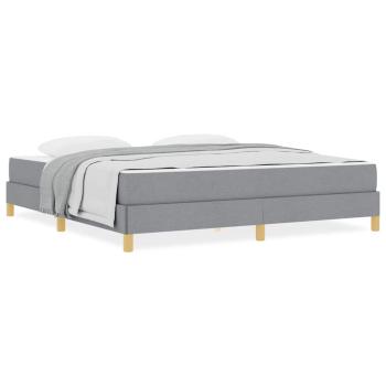 Boxspringbett Taupe, Braun 180 x 200 cm Stoff, Ingenieurholz