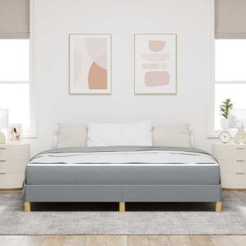 Boxspringbett Taupe, Braun 180 x 200 cm Stoff, Ingenieurholz