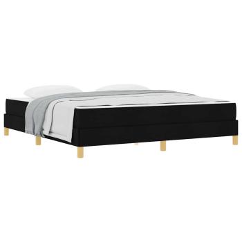 Boxspringbett Schwarz, Braun 180 x 200 cm Stoff, Ingenieurholz