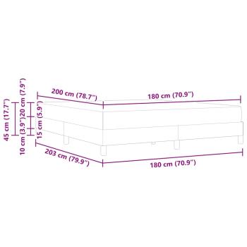 Boxspringbett Braun 180 x 200 cm Stoff, Ingenieurholz