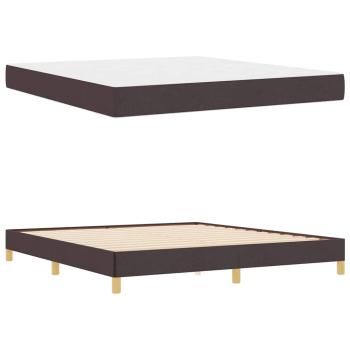 Boxspringbett Braun 180 x 200 cm Stoff, Ingenieurholz