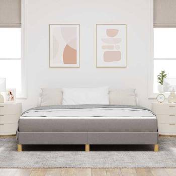 Boxspringbett Taupe, Braun 180 x 200 cm Stoff, Ingenieurholz