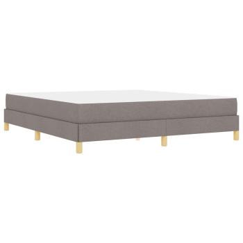Boxspringbett Taupe, Braun 180 x 200 cm Stoff, Ingenieurholz