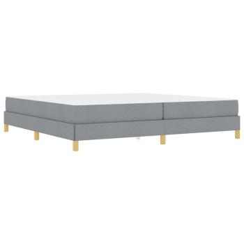 Boxspringbett Taupe, Braun 200 x 200 cm Stoff, Ingenieurholz