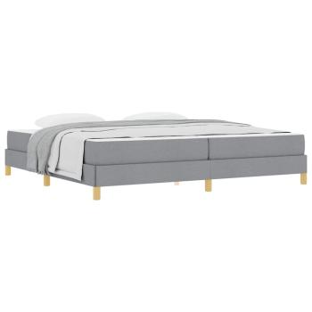 Boxspringbett Taupe, Braun 200 x 200 cm Stoff, Ingenieurholz