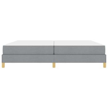 Boxspringbett Taupe, Braun 200 x 200 cm Stoff, Ingenieurholz