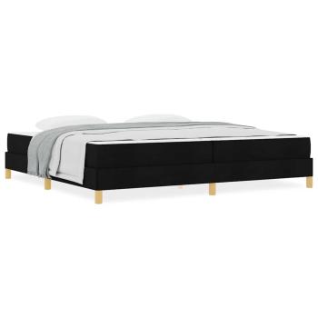Boxspringbett Schwarz, Braun 200 x 200 cm Stoff, Ingenieurholz