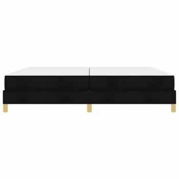 Boxspringbett Schwarz, Braun 200 x 200 cm Stoff, Ingenieurholz