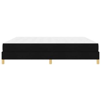 Boxspringbett Schwarz, Braun 200 x 200 cm Stoff, Ingenieurholz
