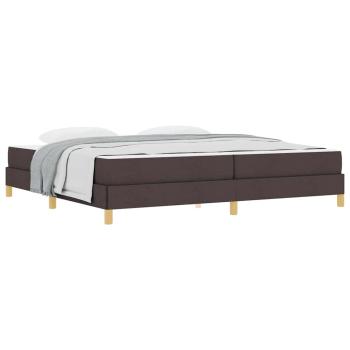 Boxspringbett Braun 200 x 200 cm Stoff, Ingenieurholz