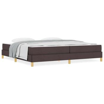 Boxspringbett Braun 200 x 200 cm Stoff, Ingenieurholz