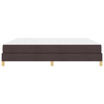Boxspringbett Braun 200 x 200 cm Stoff, Ingenieurholz