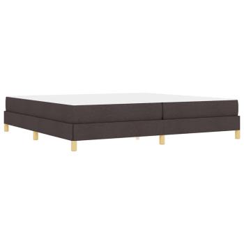 Boxspringbett Braun 200 x 200 cm Stoff, Ingenieurholz