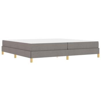 Boxspringbett Taupe, Braun 200 x 200 cm Stoff, Ingenieurholz