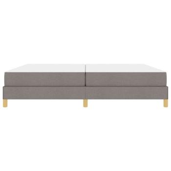 Boxspringbett Taupe, Braun 200 x 200 cm Stoff, Ingenieurholz