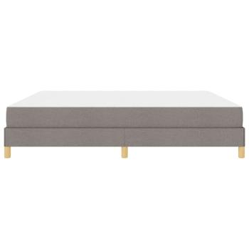 Boxspringbett Taupe, Braun 200 x 200 cm Stoff, Ingenieurholz