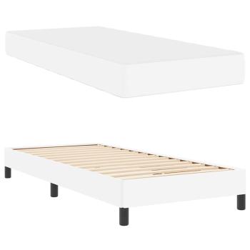 Bett Sonstiges Reinweiß 100 x 200 cm Kunstleder