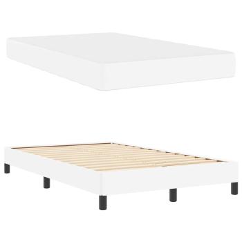 Bett Sonstiges Reinweiß 120 x 190 cm Kunstleder