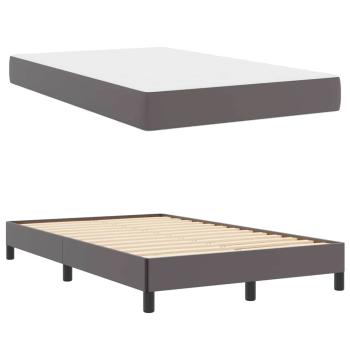 Bett Sonstiges Grau 120 x 200 cm Kunstleder