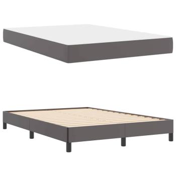 Bett Sonstiges Grau 140 x 190 cm Kunstleder