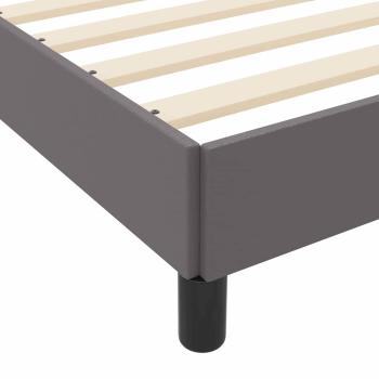 Bett Sonstiges Grau 140 x 190 cm Kunstleder