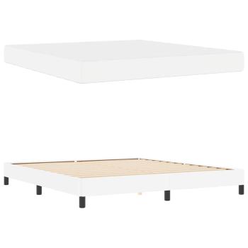Bett Sonstiges Reinweiß 180 x 200 cm Kunstleder