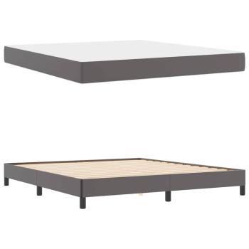 Bett Sonstiges Grau 180 x 200 cm Kunstleder