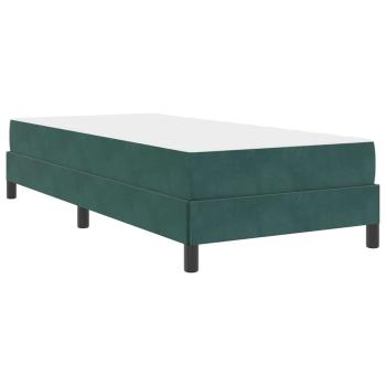 Boxspringbett mit Matratze Dunkelgrün 80 x 200 cm Samt