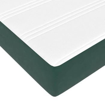 Boxspringbett mit Matratze Dunkelgrün 80 x 200 cm Samt